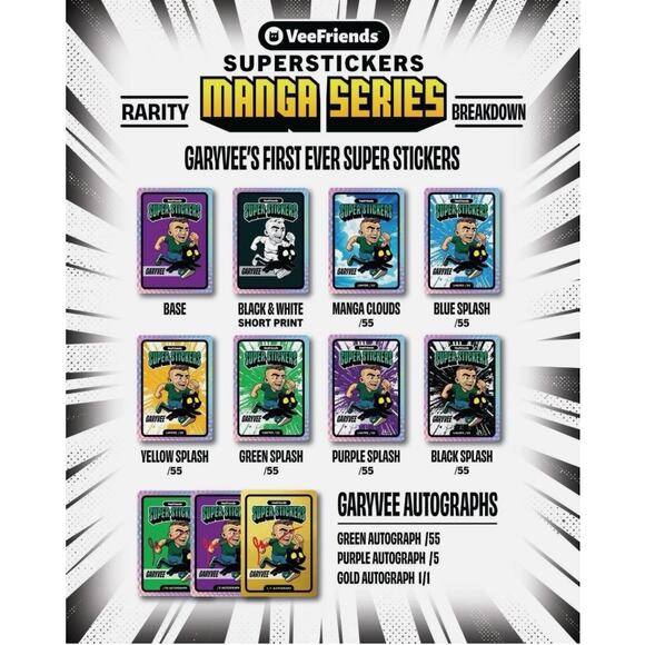 GaryVee Veefriends Manga Sticker x Steph Curry Crossover 6 Boxes-Factory Sealed - Picture 4 of 12